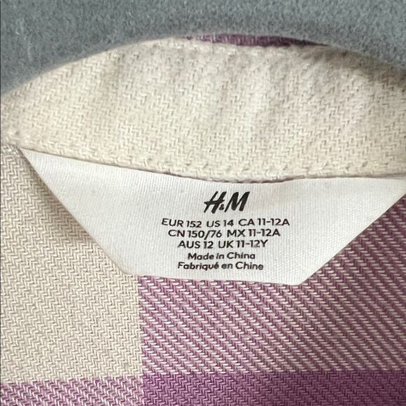 H&M Lavender and Cream Checkered Shirt - Picture 2 of 6